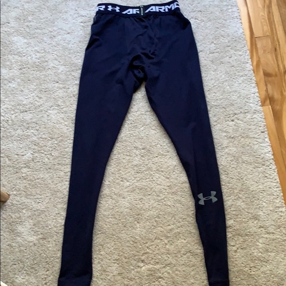 Under Armour ColdGear Compression Leggings Navy S - Picture 1 of 6